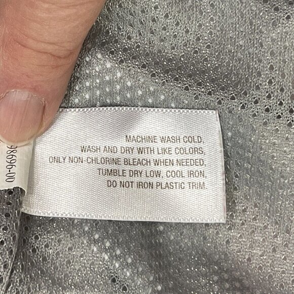 Vintage OLD NAVY Men's Plaid Swim Trunks Board Shorts Size Medium Grey Blue Pckt - Picture 6 of 11